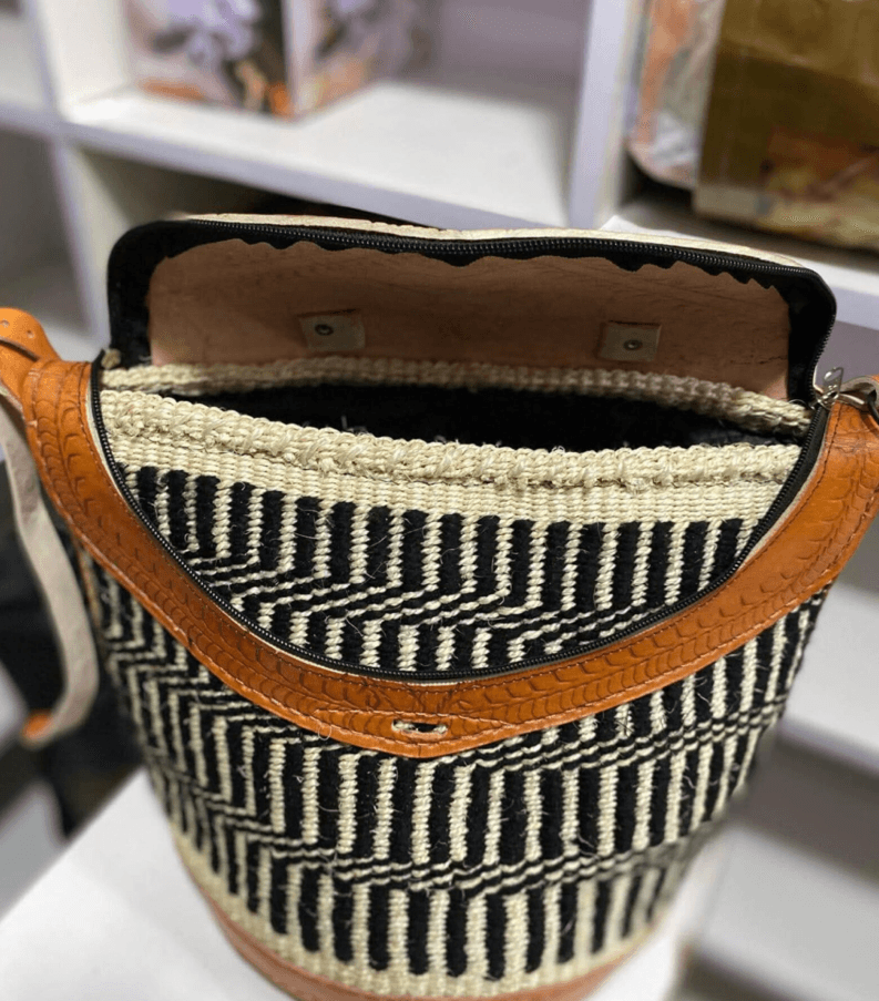 Hand woven crossbody bag