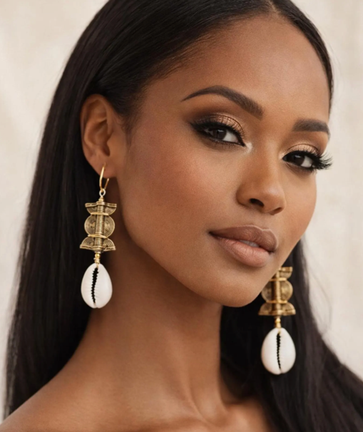 Cowrie Shell Statement Earrings